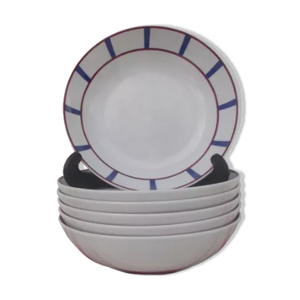 Set de 6 assiettes basque
