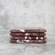 Madeji – Red Square Natural Marble Coasters - set of 4
