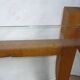 Wooden coffee table with glass tray 70s/80s