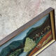 Landscape oil on wood framed vintage
