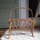Rattan vintage magazine rack