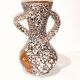 Vallauris Ceramics Fat Lava Spiral Vase Coral 28 cm Vintage