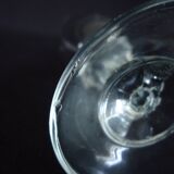 Flûtes à champagne en cristal de bohème, pied avec boule facetée