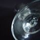 Bohemian crystal champagne flutes, foot with faceted ball