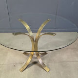 Vintage brass dining set by Belgochrom, 1970s