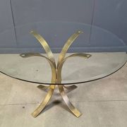Vintage brass dining set by Belgochrom, 1970s