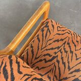 Set of 4 Scandinavian teak sled chairs