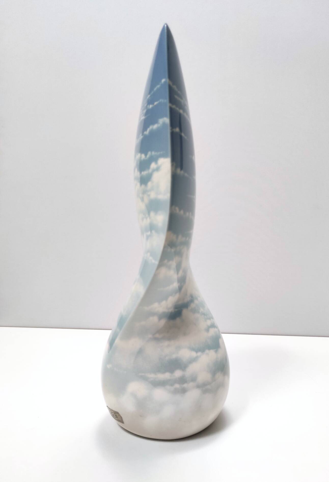 Lacquered and Airbrushed Ceramic Centerpiece /Vase Model Nr 182/2 by Vibi,
