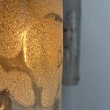 Paire d'appliques vintage en verre murano et métal chromé, Italie, 1960