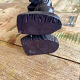 Very rare woman statuette in wenge signed Mayola “Muta” Congo circa 1940
