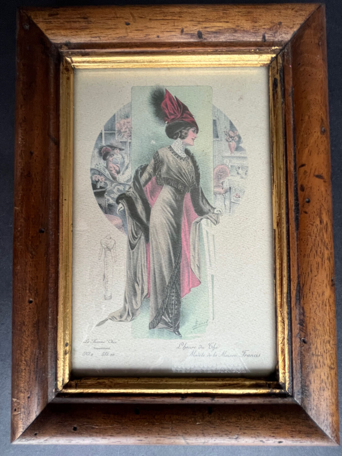 Framed fashion engraving