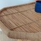 Table basse sculpturale en rotin tressé-vintage années 60/70