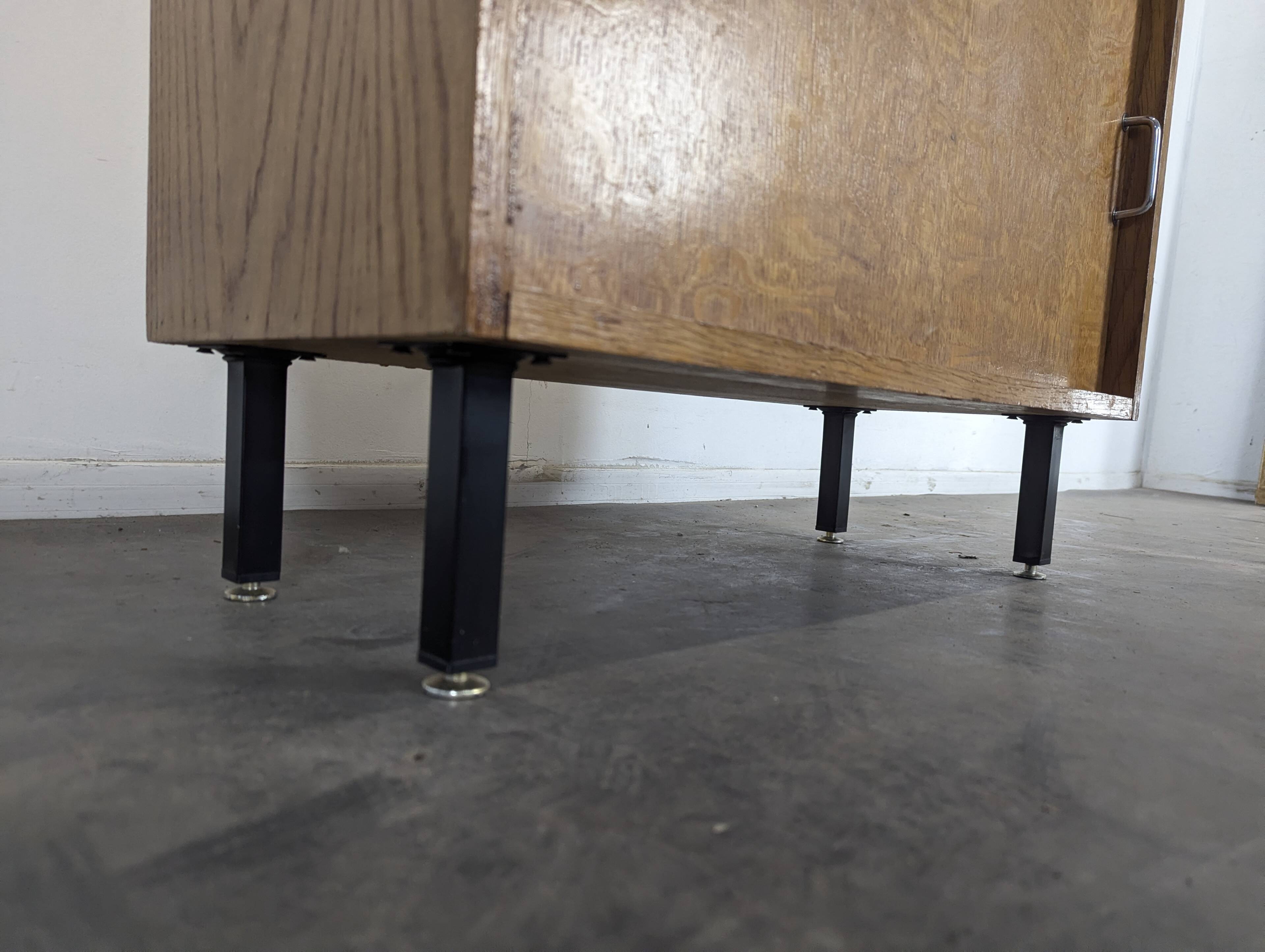 Small modernist oak storage unit