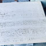 Square vintage travertine coffee table