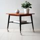 Vintage Scandinavian teak coffee table with castors