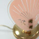 Set of 2 mid-century pink glass table lamps, 1950s