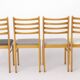 Set of 4 Vintage German Beech Dining Chairs | Newly Upholstered | 1970s