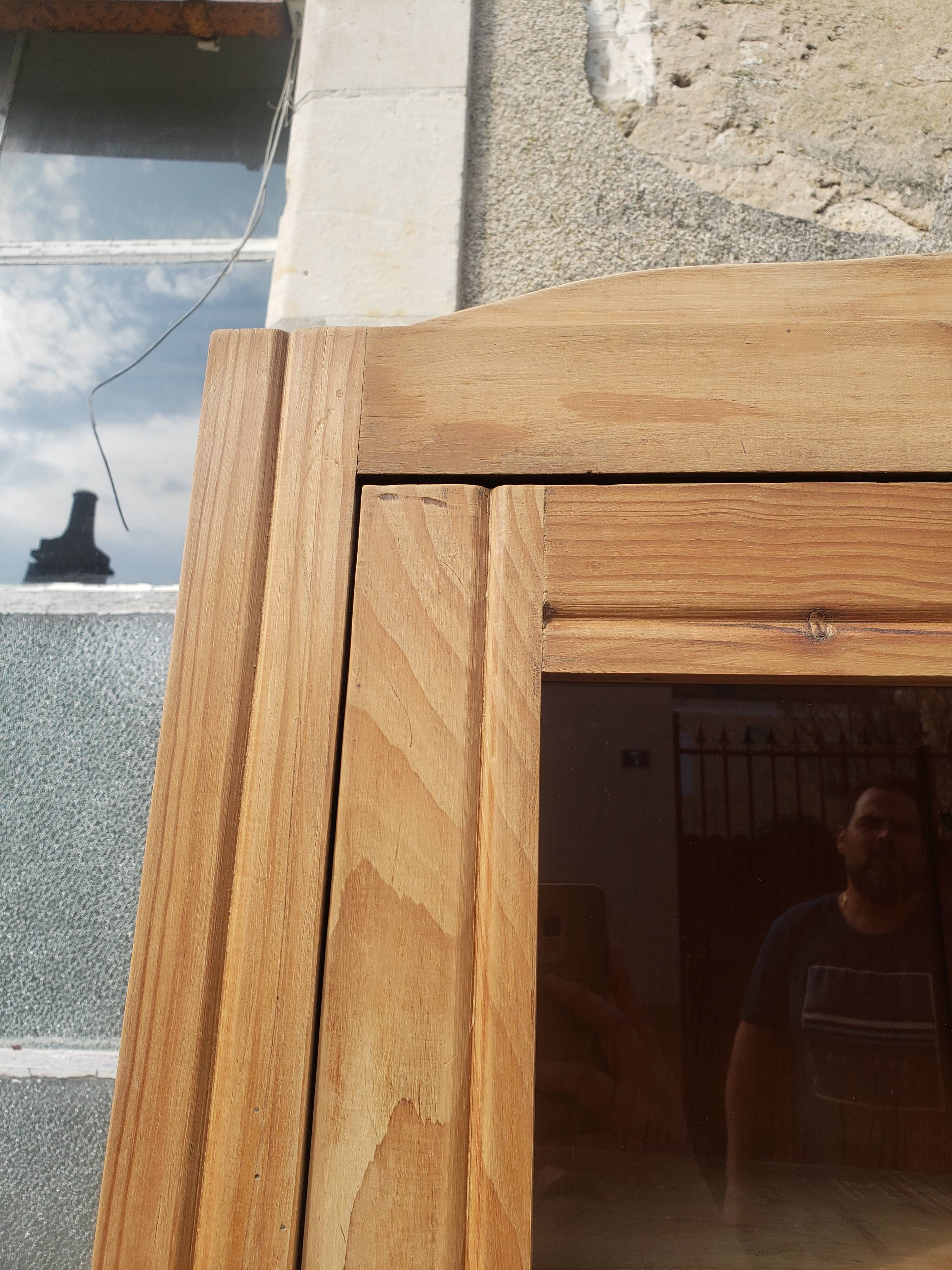 Parisian cabinet glazed raw wood