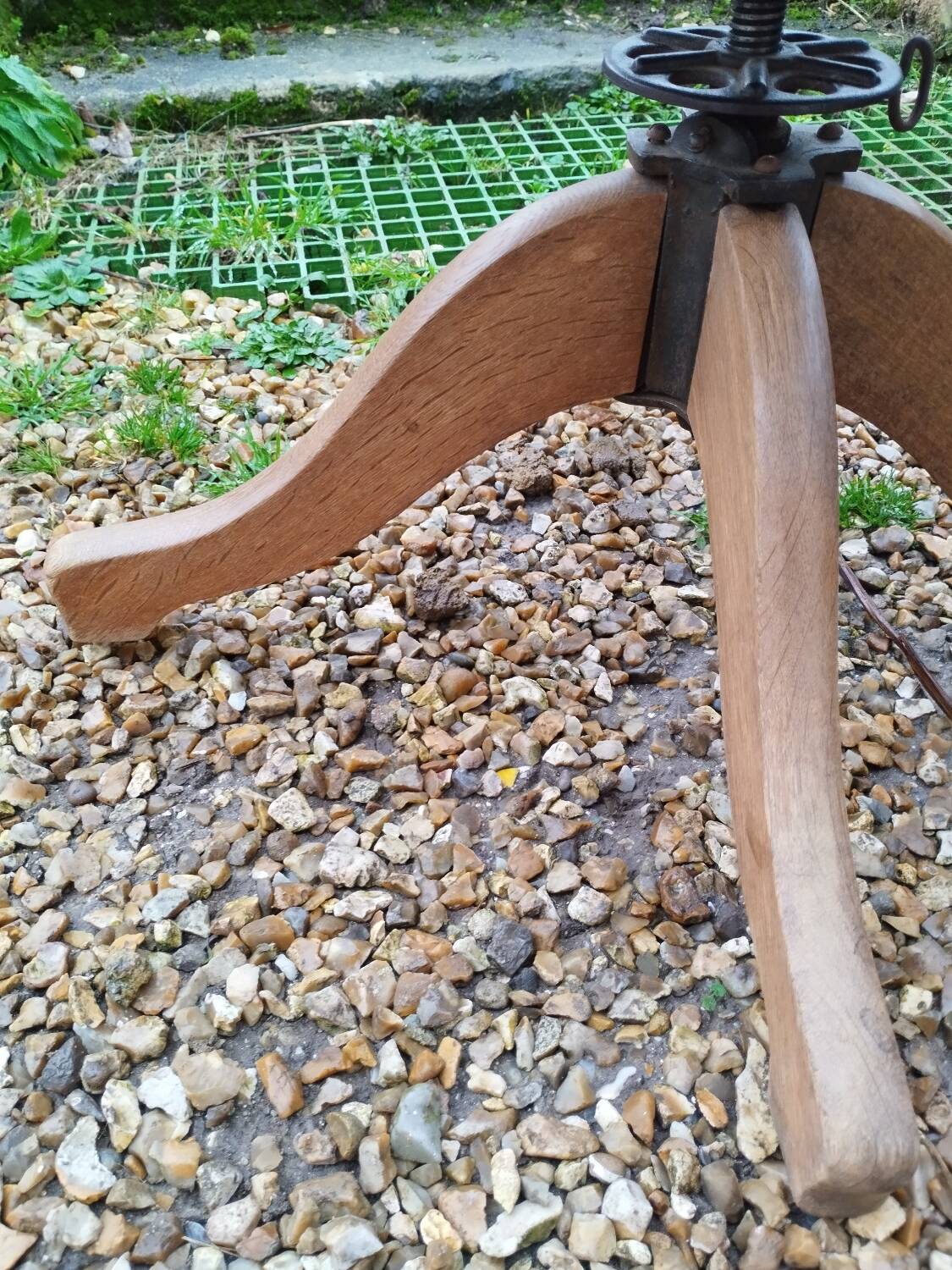 Old wooden desk chair