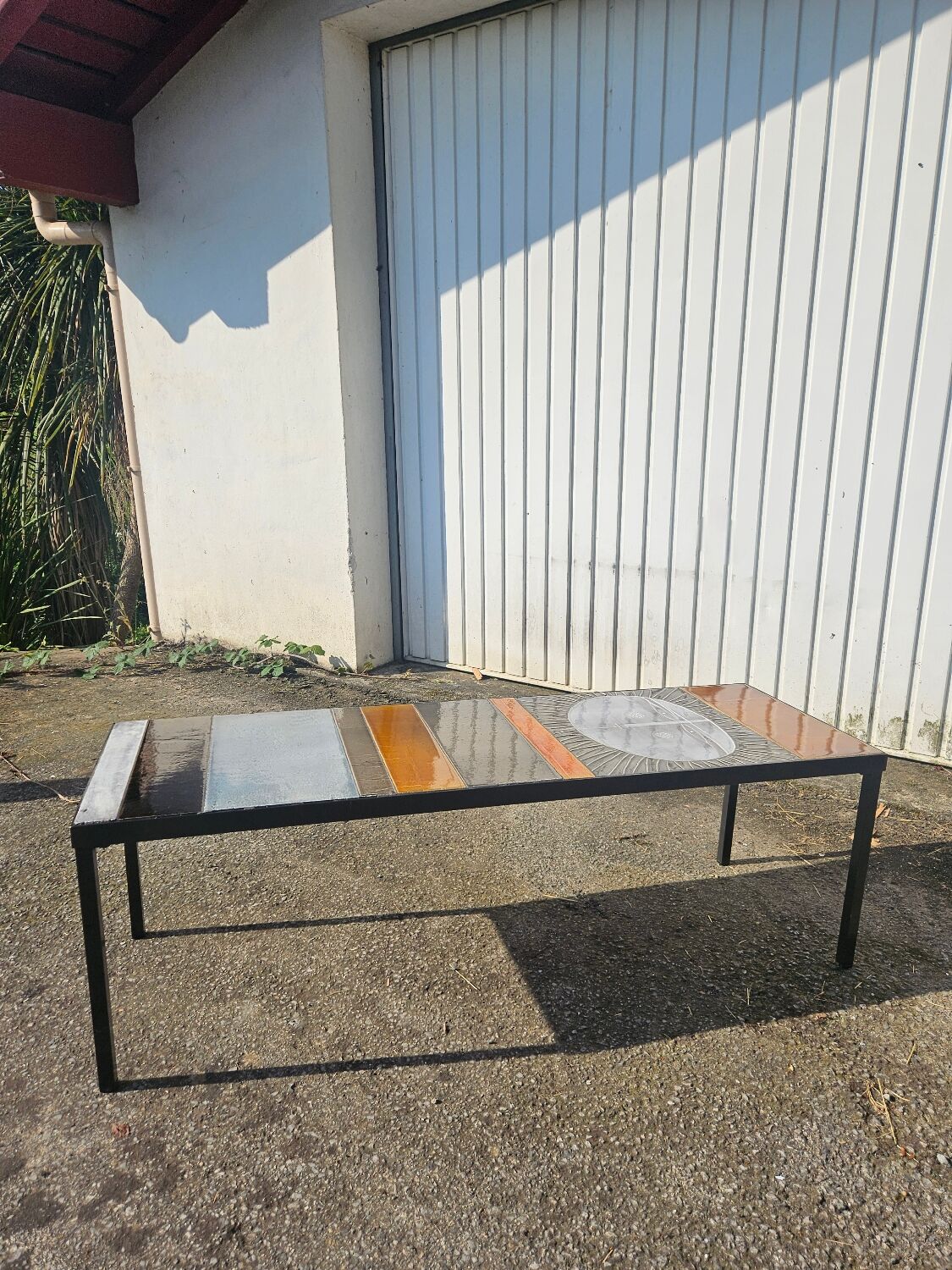 Ceramic coffee table <<< Sun >> by Roger Capron