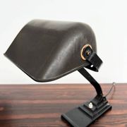 Articulated desk lamp ERPE — Black metal and Bakelite, Belgium, 1930s-40s