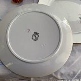 Set of 2 polychrome Sarreguemines dessert plates