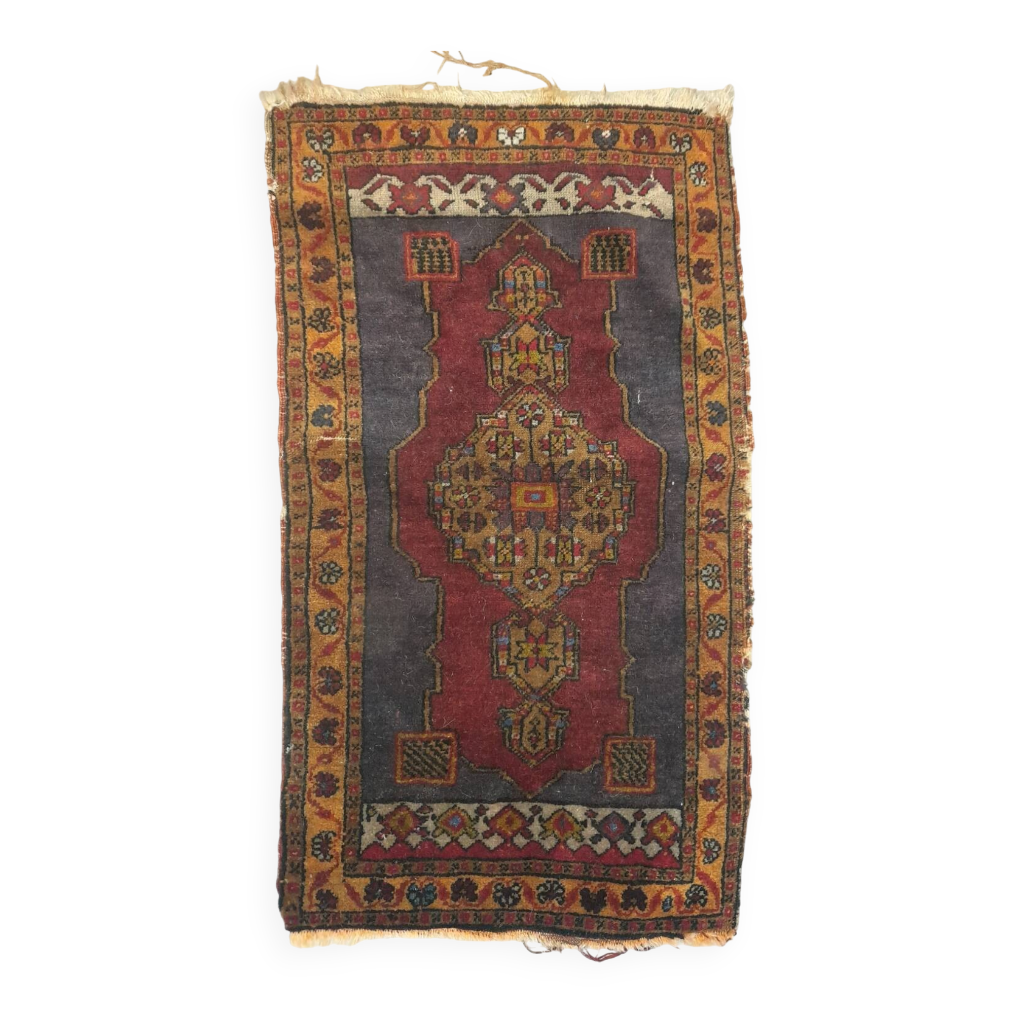 L'âme d'Anatolie : Tapis Tribal Violet Aubergine