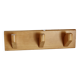 Vintage pine wall coat rack with 3 hooks