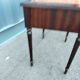 Pair of bedside tables side tables old leather top style louis xvi