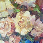 Painting painting bouquet of flowers by André Giroldi