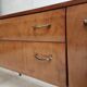Vintage mid century walnut effect compact scandinavian sideboard