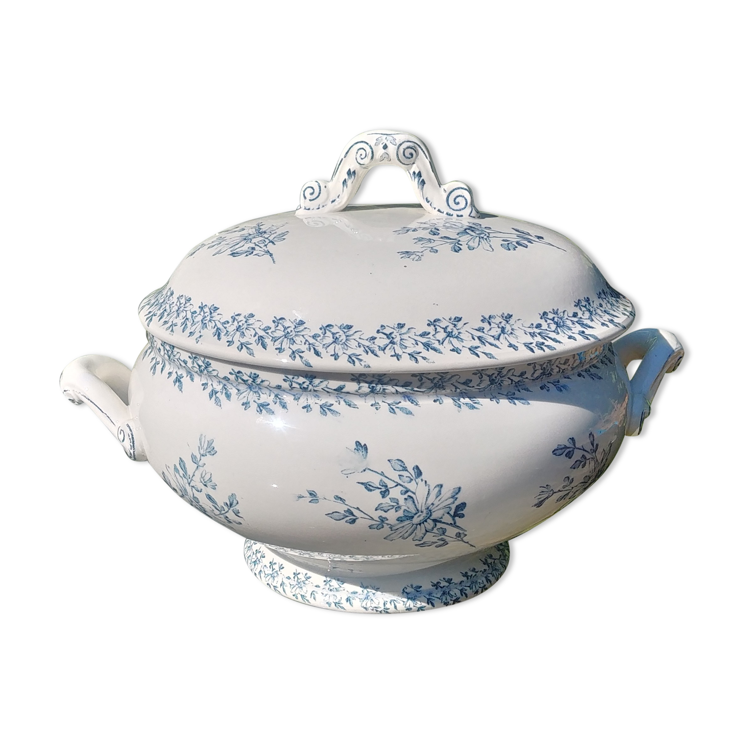 Large soup pot Terre de Fer de Luneville K &G model Paquerette late 19th