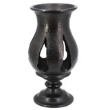 Black ceramic candle holder by Jean Marais, Vallauris, 1960s