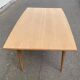 Table à manger design scandinave extensible décapée en teck brut 1960