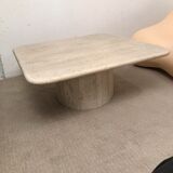 1970 travertine coffee table