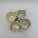 Set of 4 badonviller cups