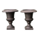 Pair of miniature Medicis vases in cast iron