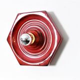 Wall sconce by Hustadt in shiny red