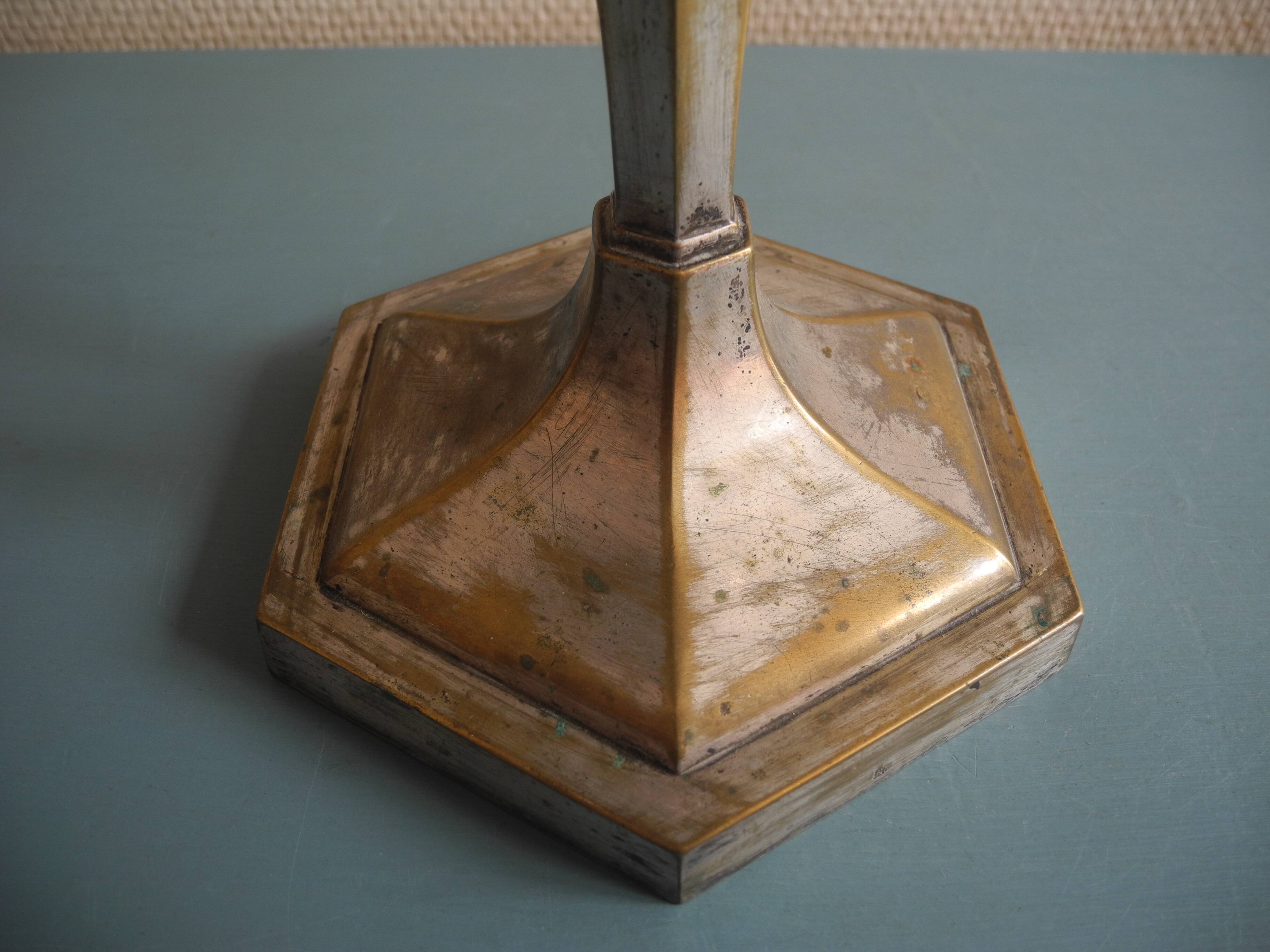 vintage centre table cup silver-plated art deco French silver metal cup