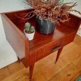 Small vintage wooden bedside cabinet