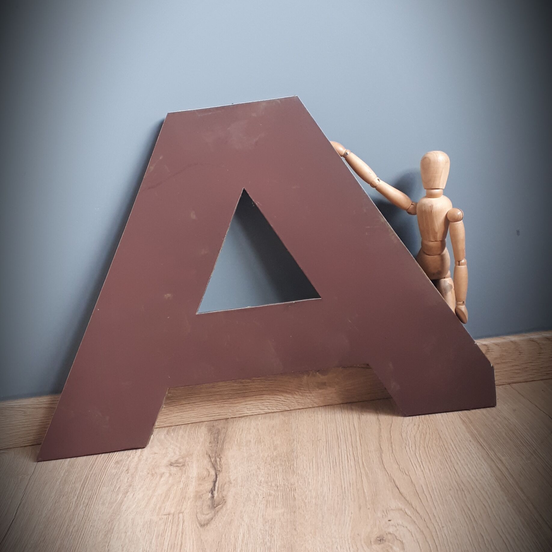 Letter sign brown A