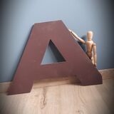 Letter sign brown A