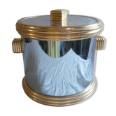 Chrome metal glacon bucket from lancel design 70
