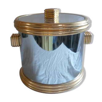 Chrome metal glacon bucket from lancel design 70