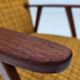 1960s, Danish armchair, furniture wool fabric, teak wood, oak wood.