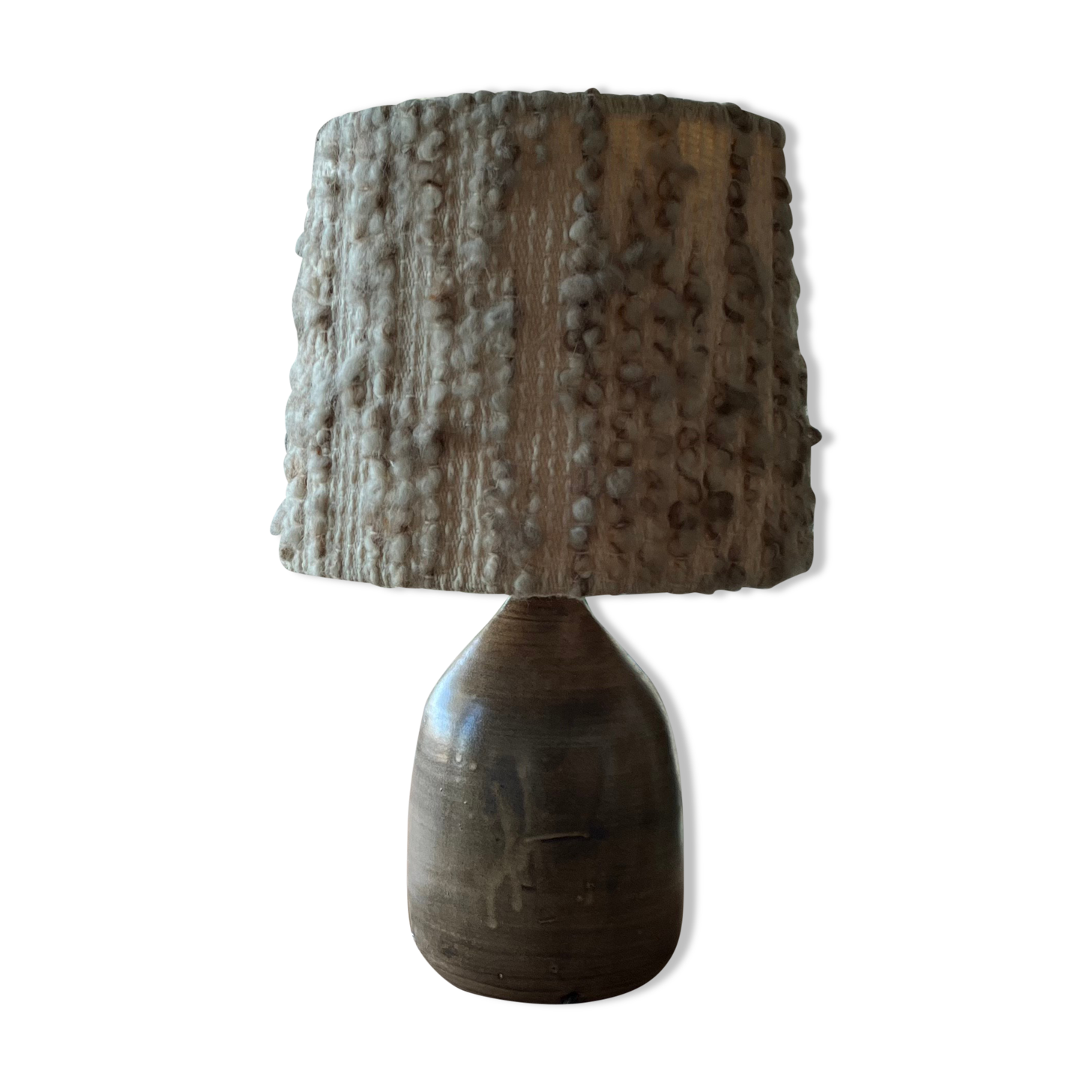 Enamelled sandstone lamp from the 1950s