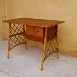 Rattan desk by Louis Sognot, 1950