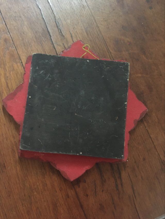 Mirror painted wooden flower 24cm