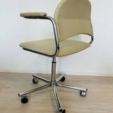 Vintage Office Armchair in Pistachio Color by Kovona