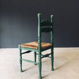 Rustic Austrian Alps Green Side Chairs, Austria, 1950s, Set of 2
